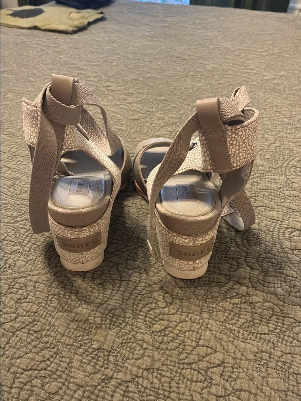 Sorel Women's Wedge Sandals in Light Taupe